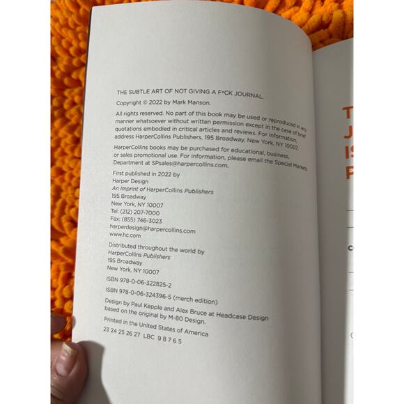 The Subtle Art of Not Giving a F*ck Journal Paperback – May 3, 2022 Humor - Picture 4 of 4